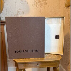 Authentic Louis Vuitton gift brown box with Tissue Paper